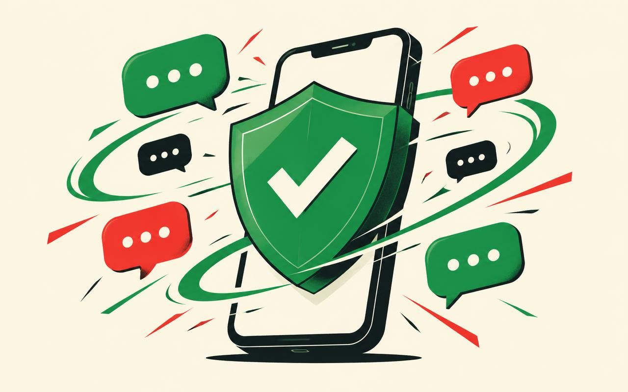 Escudo protegendo o WhatsApp: o Método C.A.I.U. em ação